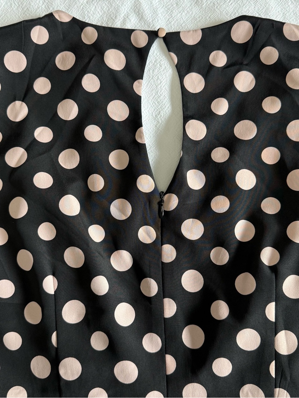 NWT 1901 Nordstrom Polka Dot Faux Wrap Midi Dress Smocked Cuff Long Sleeve 10 - Picture 11 of 13